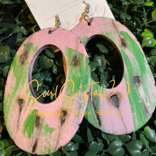 Pinky Green Earth Earrings