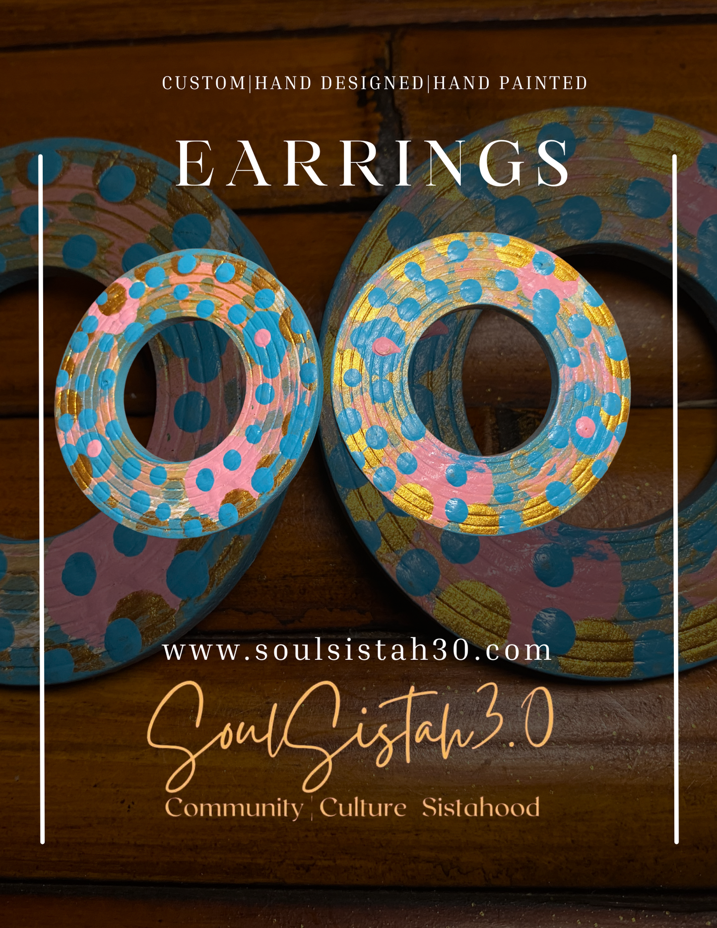 Sun Goddess Earrings: Blue