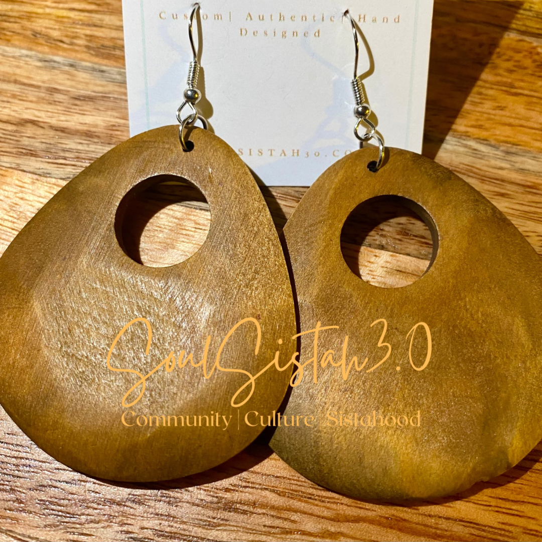 Classic Brown Oval Earrings