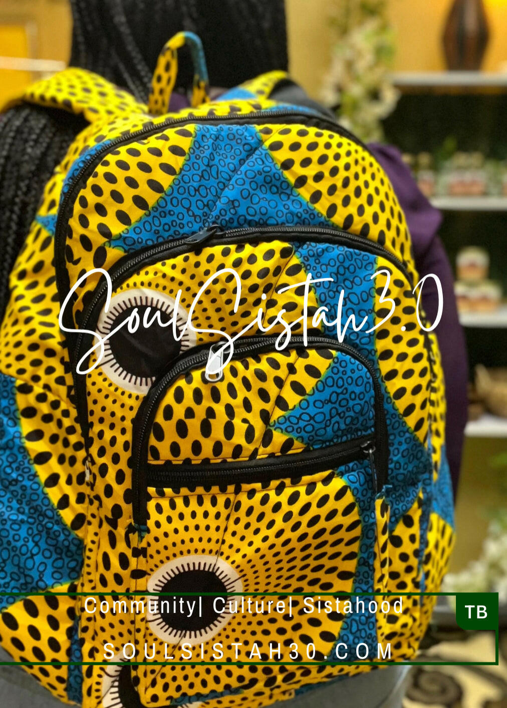 African Fabric Backpack