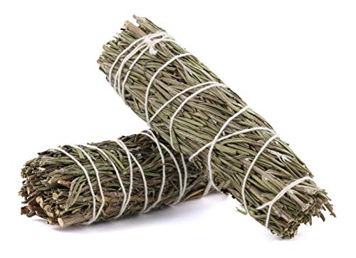 Smudge Sticks 3 Pack for Cleansing House, Meditation, Yoga, Negative Energy Cleanse, and Smudging with Starter Guide | 4 Inch Sage Bundles (Rosemary)
