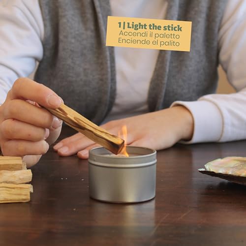 NIRDOSH - Palo Santo Sticks Bulk - Incense Wood PALITO from Ecuador - 15 Wood Sticks 3.94 in - Original and Natural Palo Santo Incense Sticks for Yoga and Meditation - Bursera Graveolens
