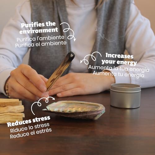 NIRDOSH - Palo Santo Sticks Bulk - Incense Wood PALITO from Ecuador - 15 Wood Sticks 3.94 in - Original and Natural Palo Santo Incense Sticks for Yoga and Meditation - Bursera Graveolens