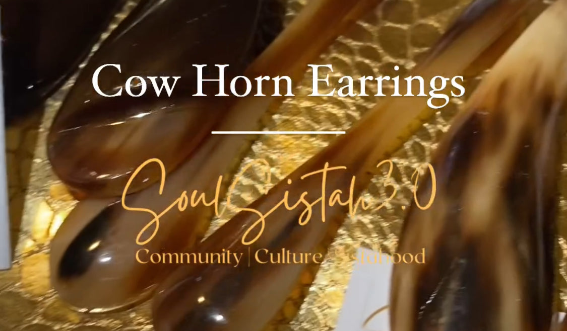 AFRICAN COW HORN EARRING COLLECTION