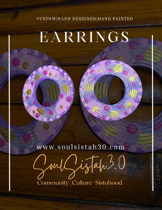 Sun Earrings :Purple