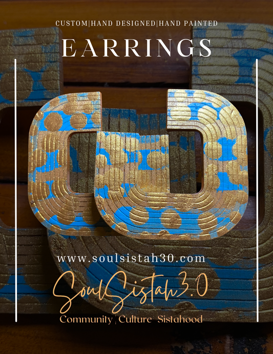 Sun Goddess Earrings: Blue