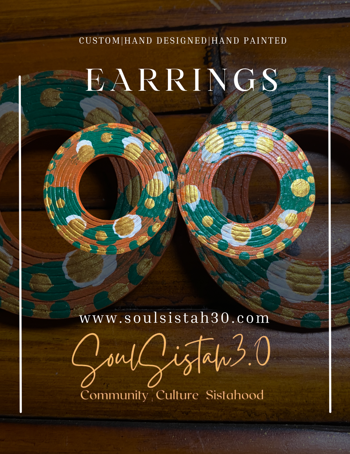 Sun Goddess Earrings : Orange