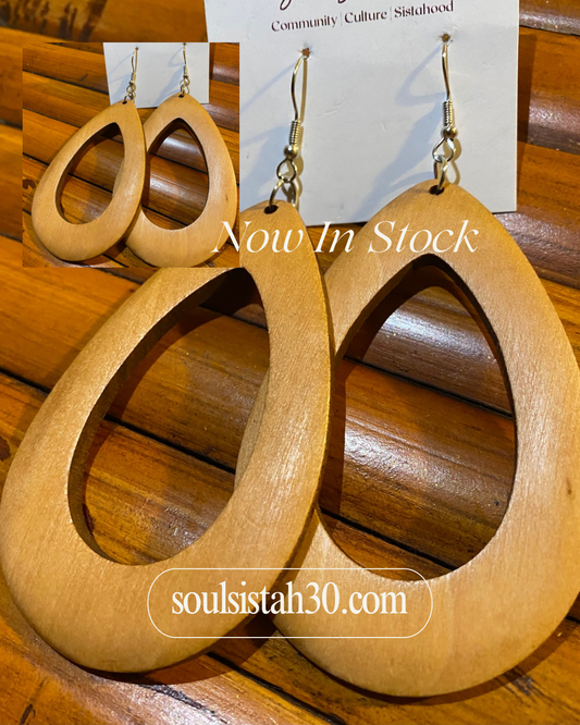 Large Open Tear Drop Earrings