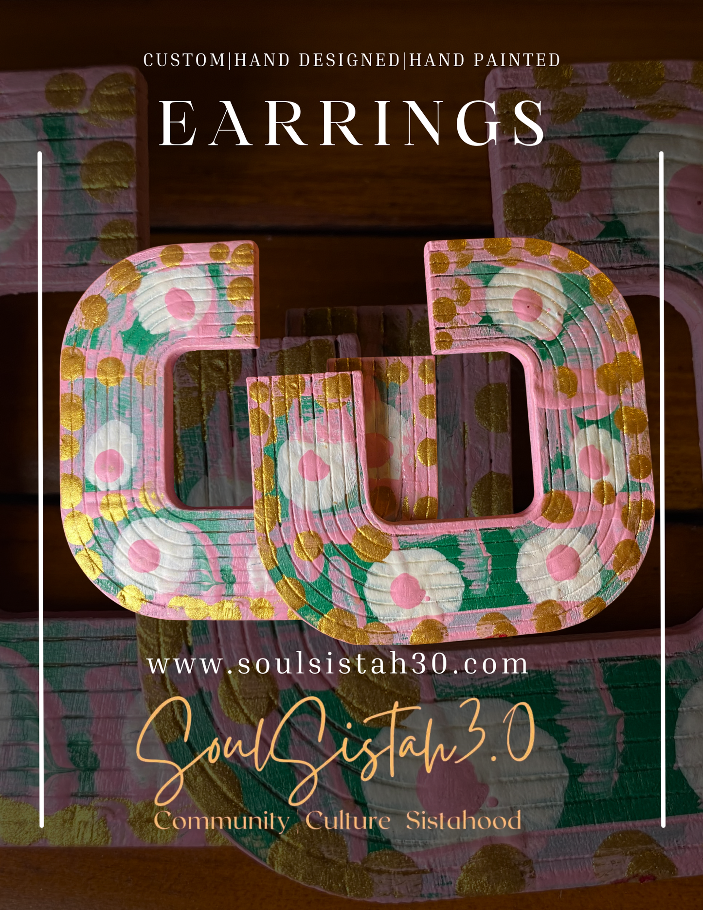 Sun G Earrings: Pink