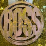 Pink and Gold Boss Earrings