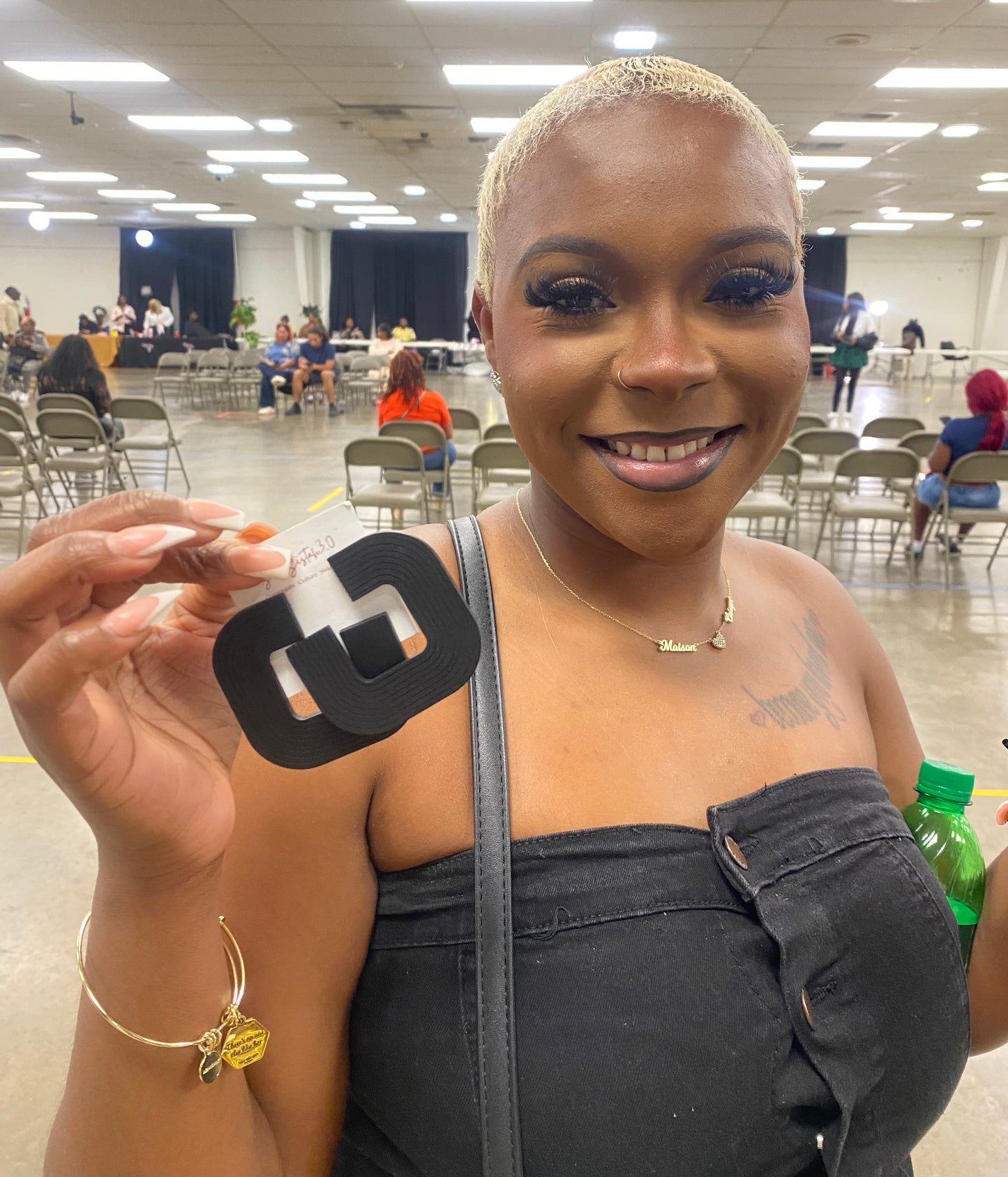 Black Square Statement Earrings