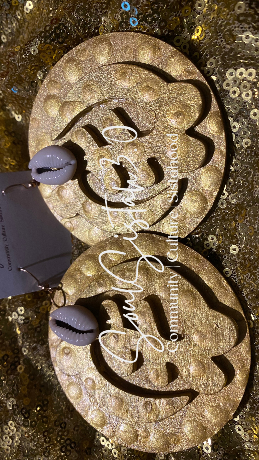 Custom Gold Gye Nyame Earrings