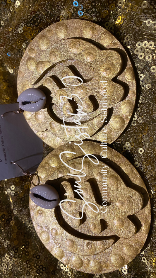 Custom Gold Gye Nyame Earrings