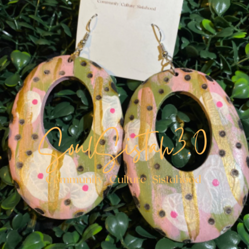 Yellow and Pink Earth Earrings