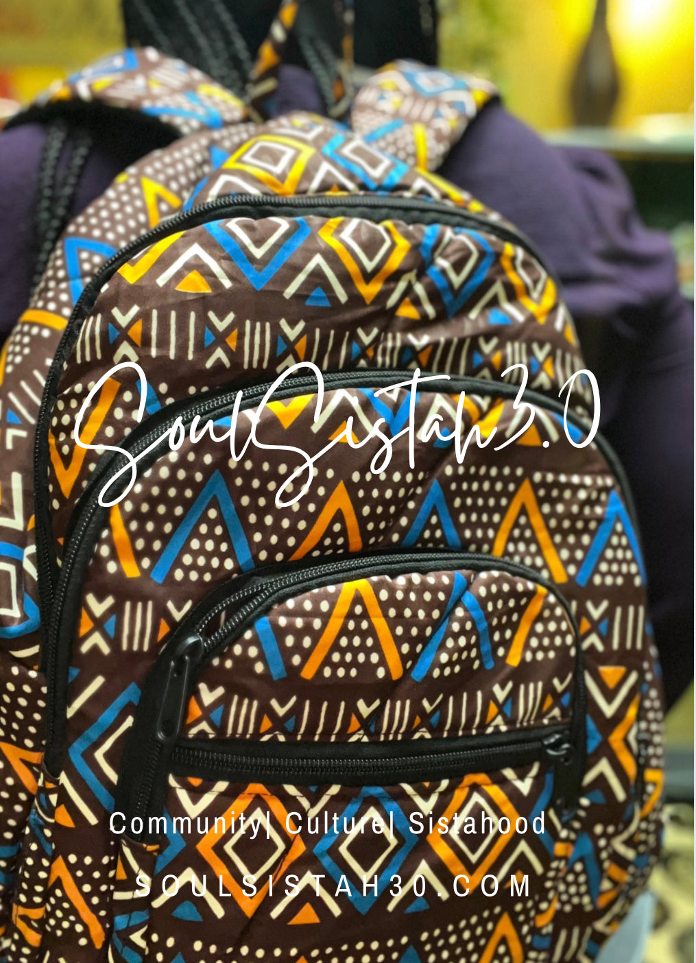 African Fabric Backpack