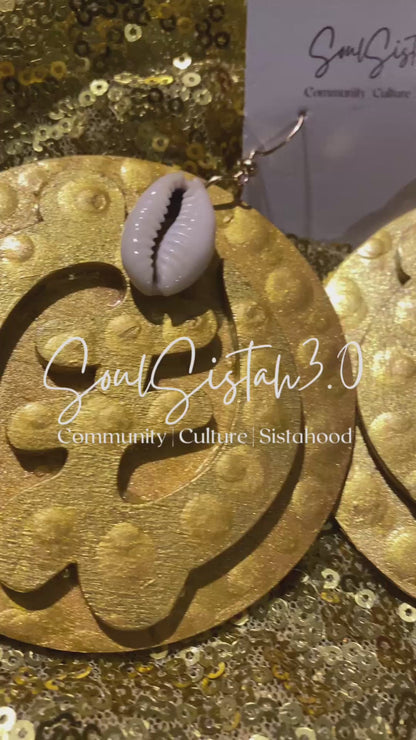 Custom Gold Gye Nyame Earrings